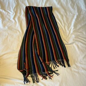 Vintage striped knit scarf